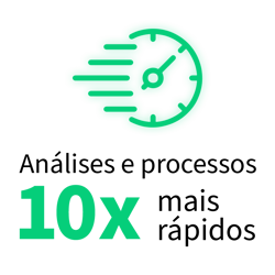 Análises e processos 10x mais rápidos